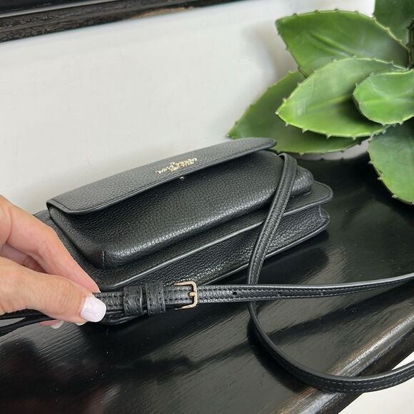 Kate Spade New York Leila genuine, leather Crossbody shoulder clutch handbag - Picture 10 of 12